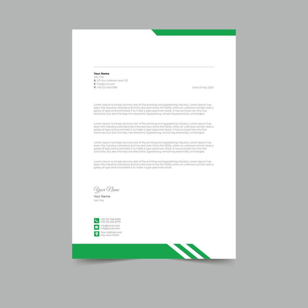 Modern Letterhead Pad Template Design vector