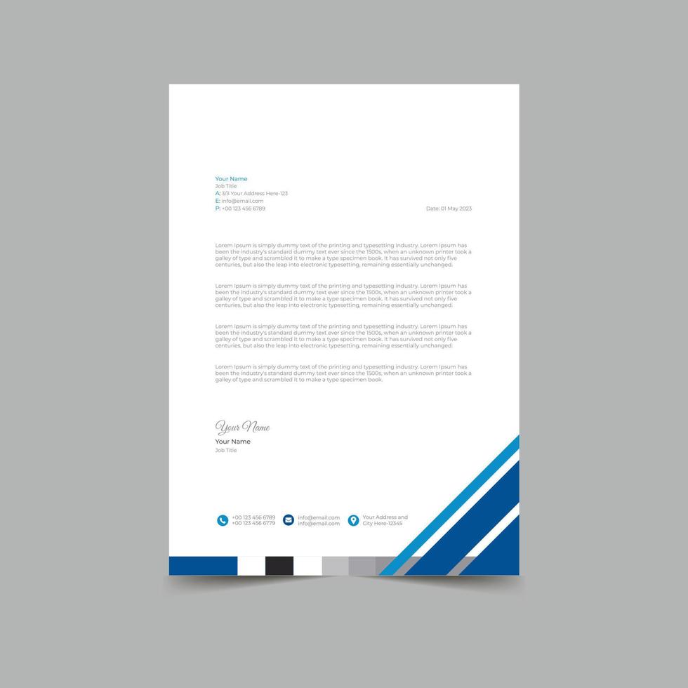 Modern Letterhead Pad Template Design vector