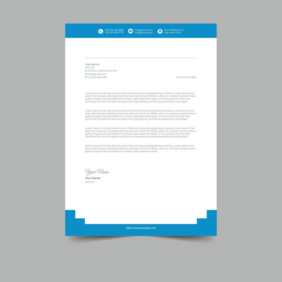 Modern Letterhead Pad Template Design vector