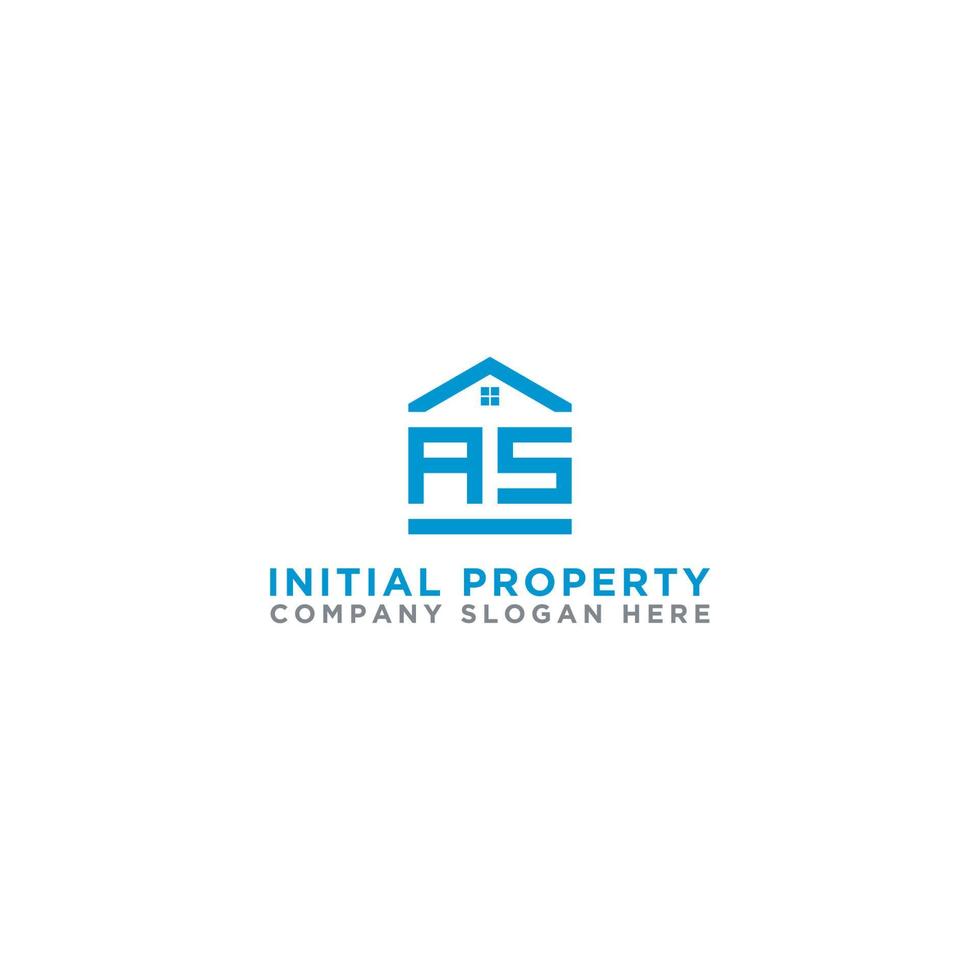 Logo template vector Design, property, real estate with the initials AS - Vector