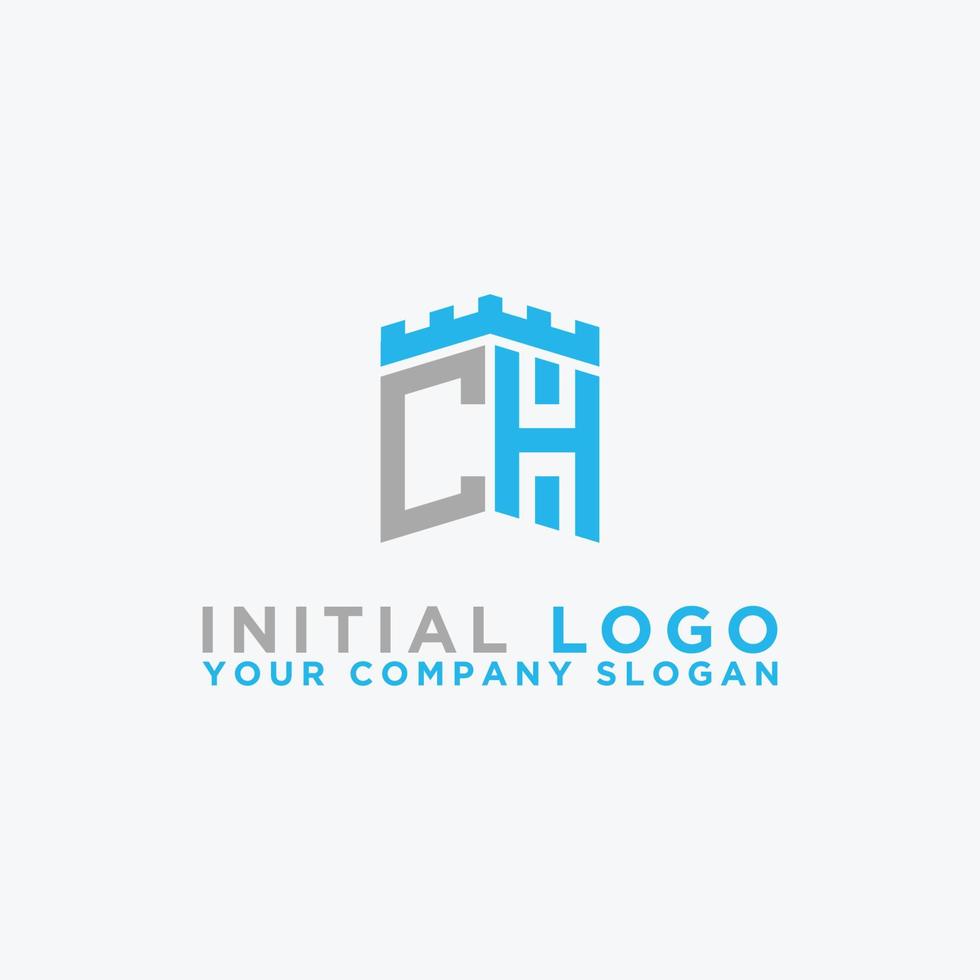 logo design inspiration for companies from the initial letters of the CH logo icon. -Vector vector