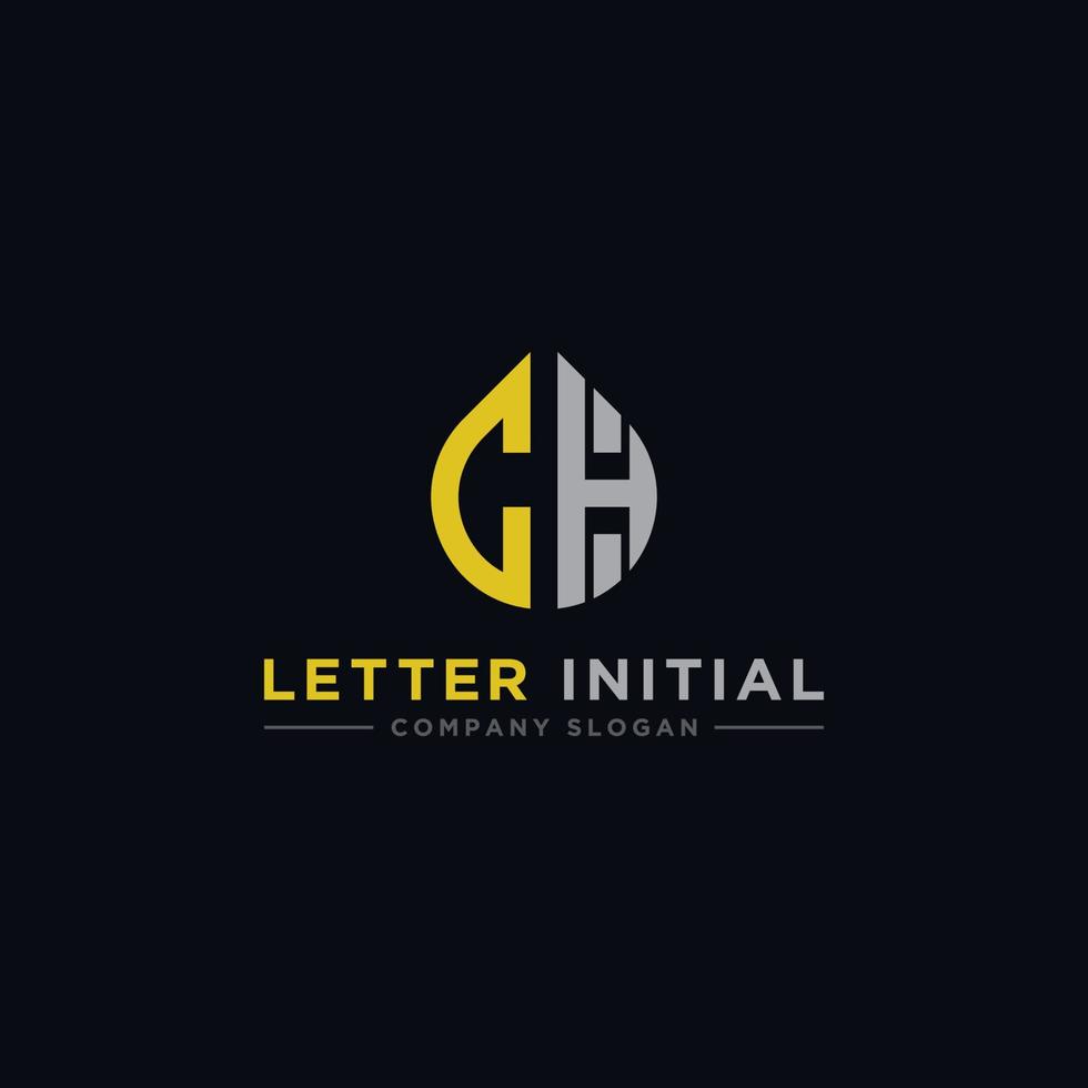 inspiración para el diseño del logotipo para empresas a partir de las letras iniciales del icono del logotipo ch. -vector vector