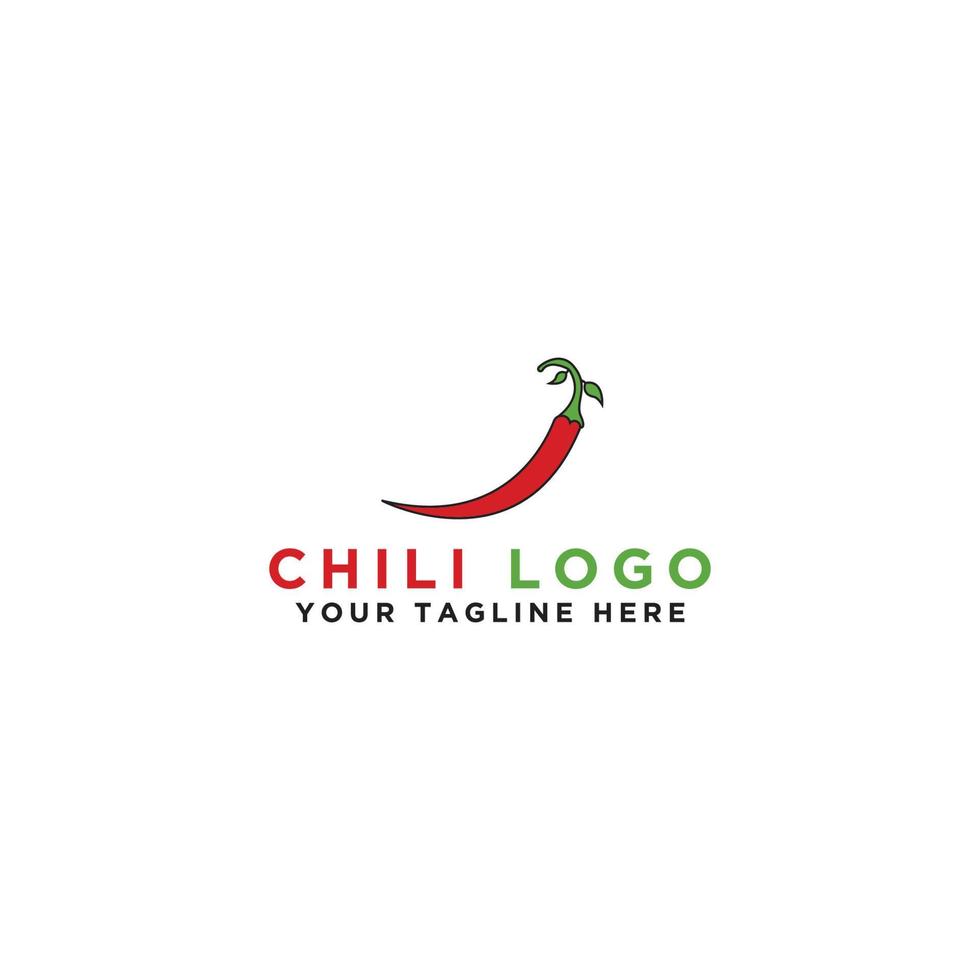 Chili logo design. Isolated vegetables. Vector illustration.