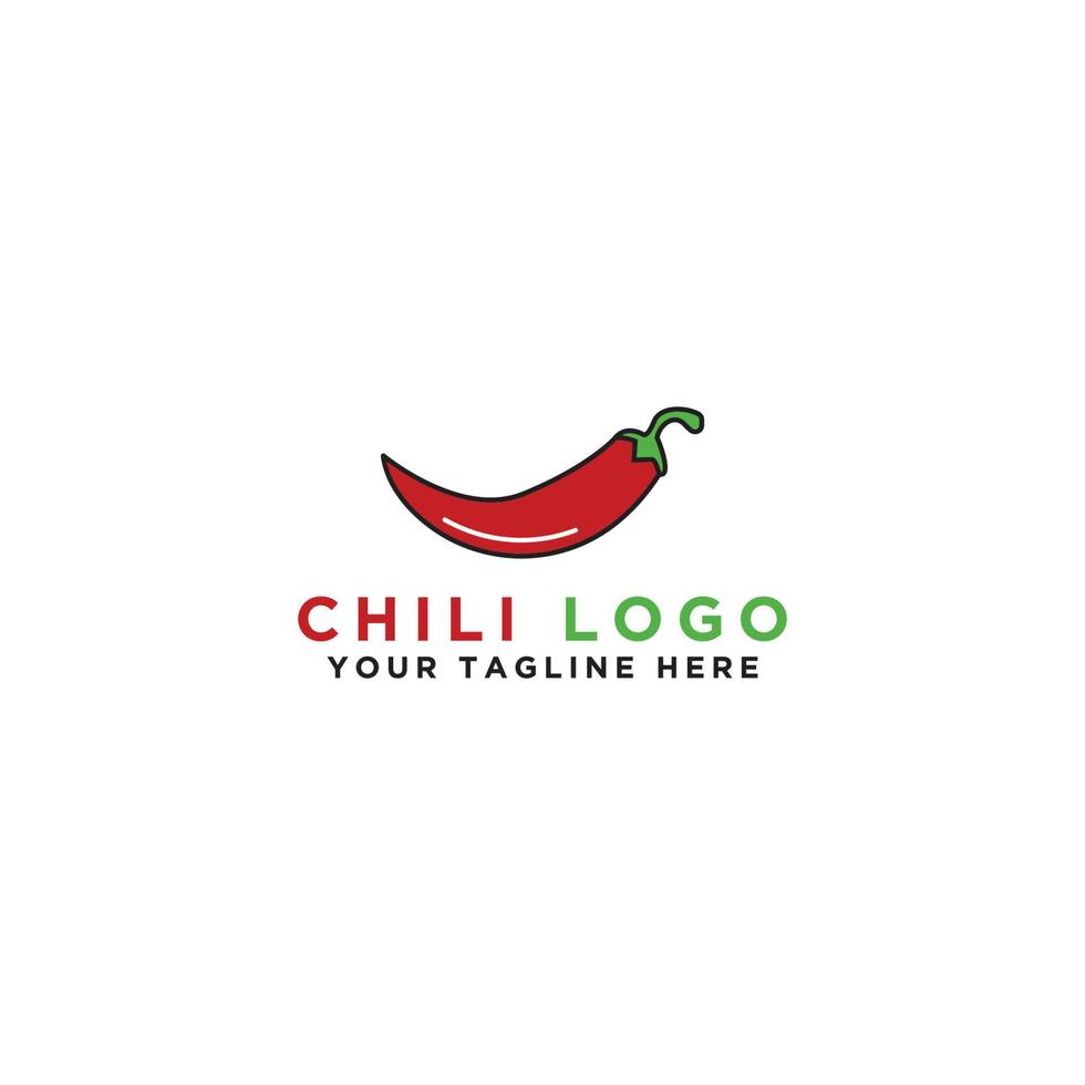 Chili logo design. Isolated vegetables. Vector illustration.
