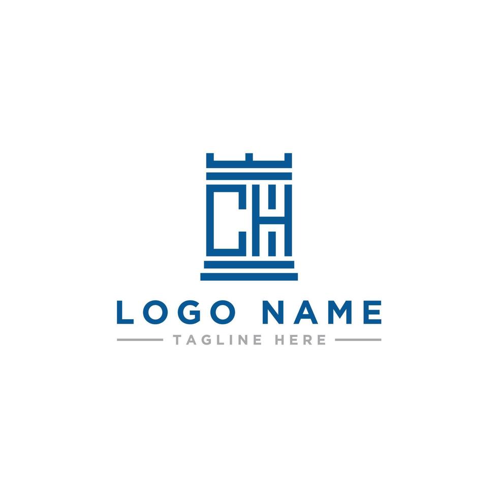 inspiración para el diseño del logotipo para empresas a partir de las letras iniciales del icono del logotipo ch. -vector vector