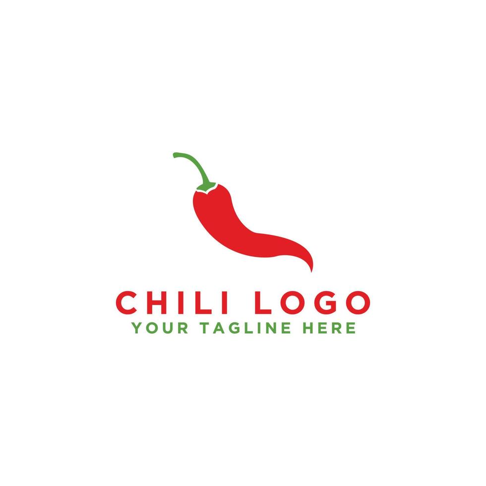 Chili logo design. Isolated vegetables. Vector illustration.