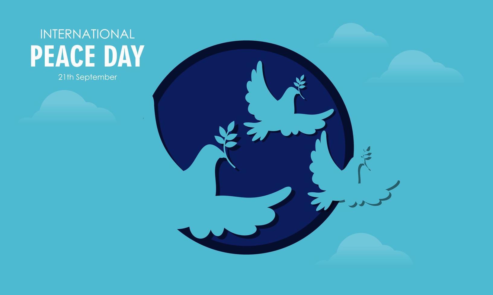 International Day of Peace Banner Background vector