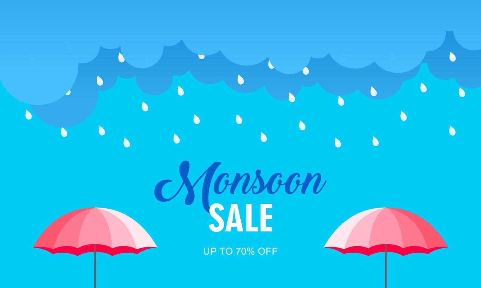 Moonsoon Sale Background vector