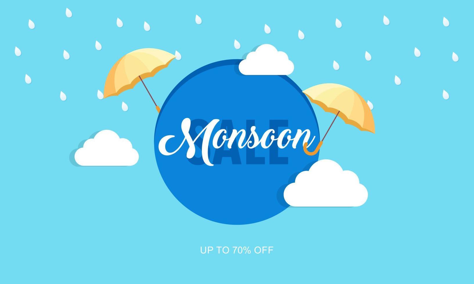 Moonsoon Sale Background vector