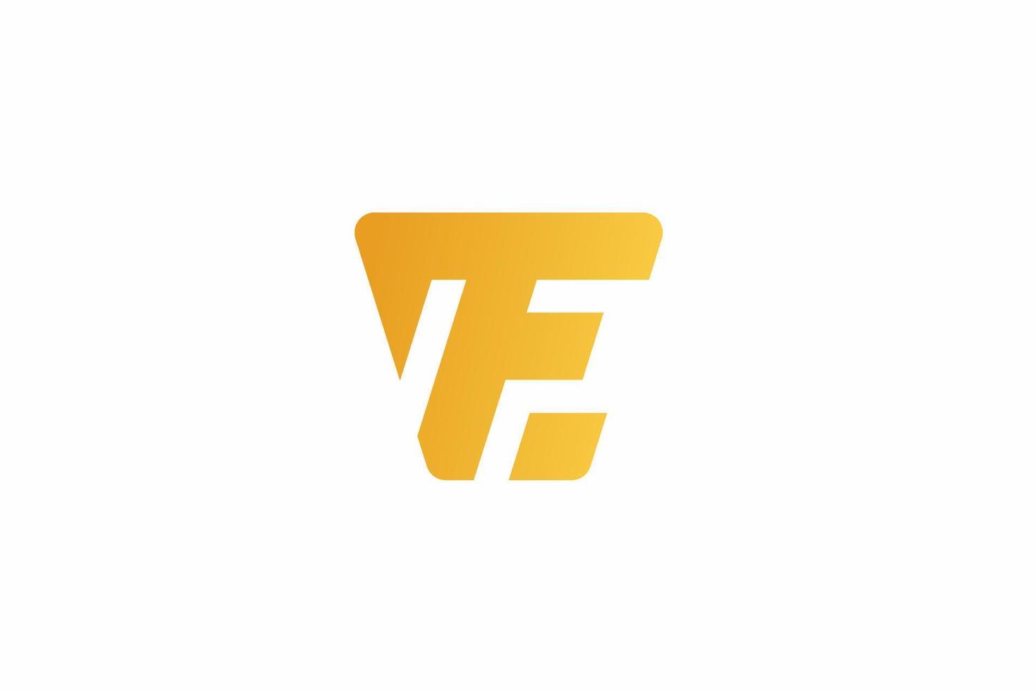 design letter F and letter E vector