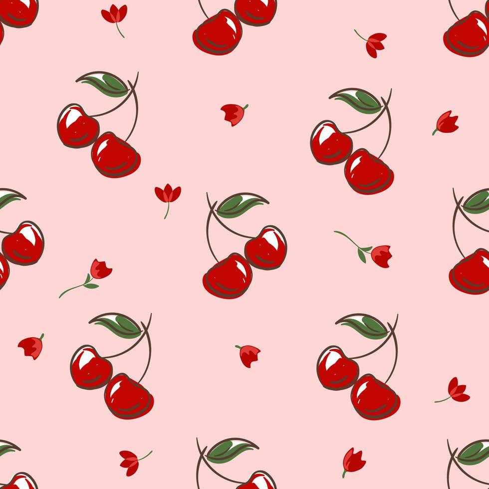 cherry illustration cartoon vector