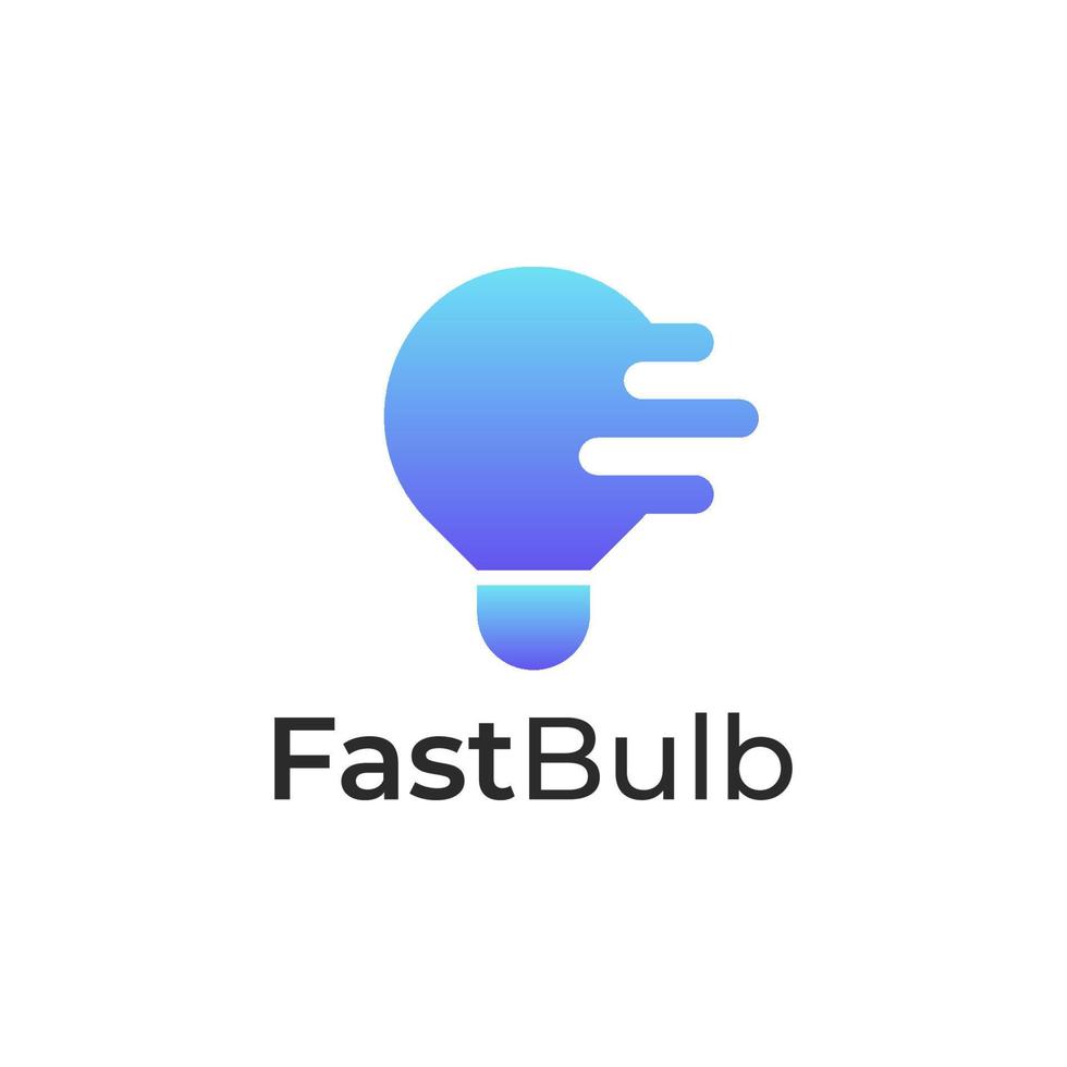 think fast bulb logo, bulb gradient colorful logo vector