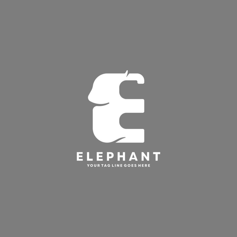 vector illustration of simple and professional elephant logo design