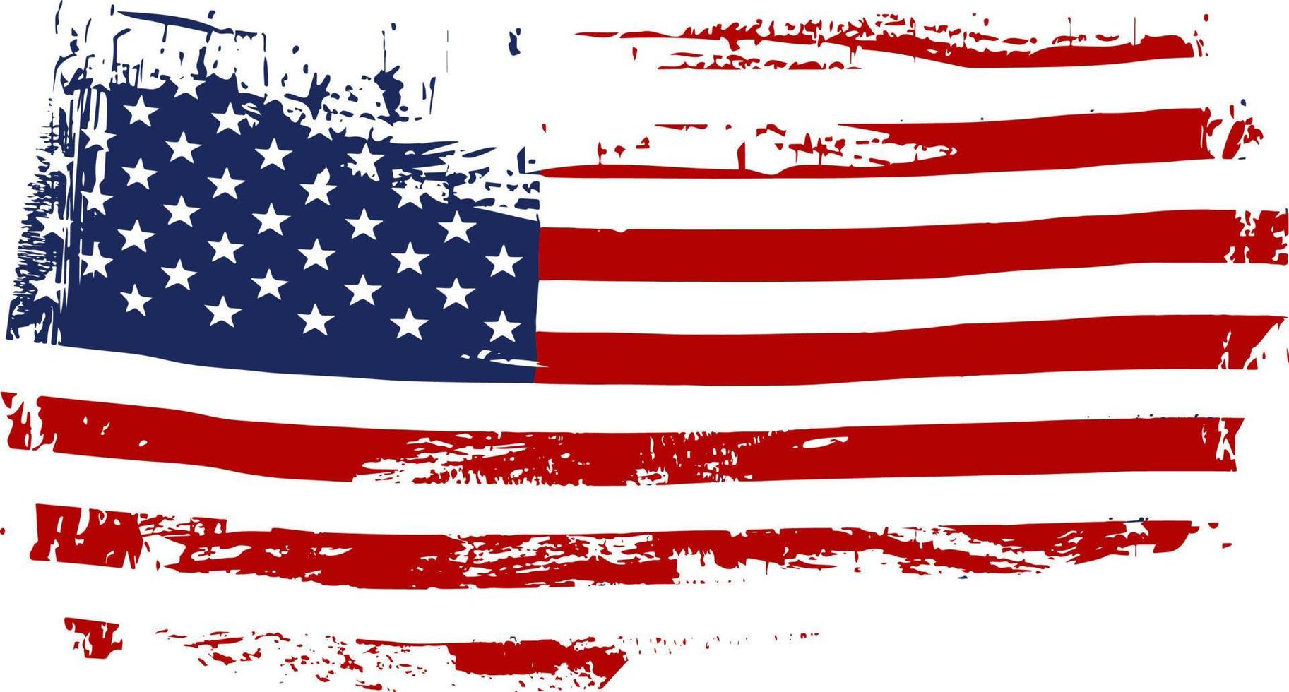 American flag in vintage style vector