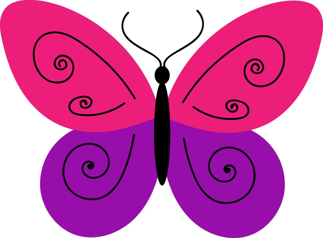 Pink Butterfly insect vector