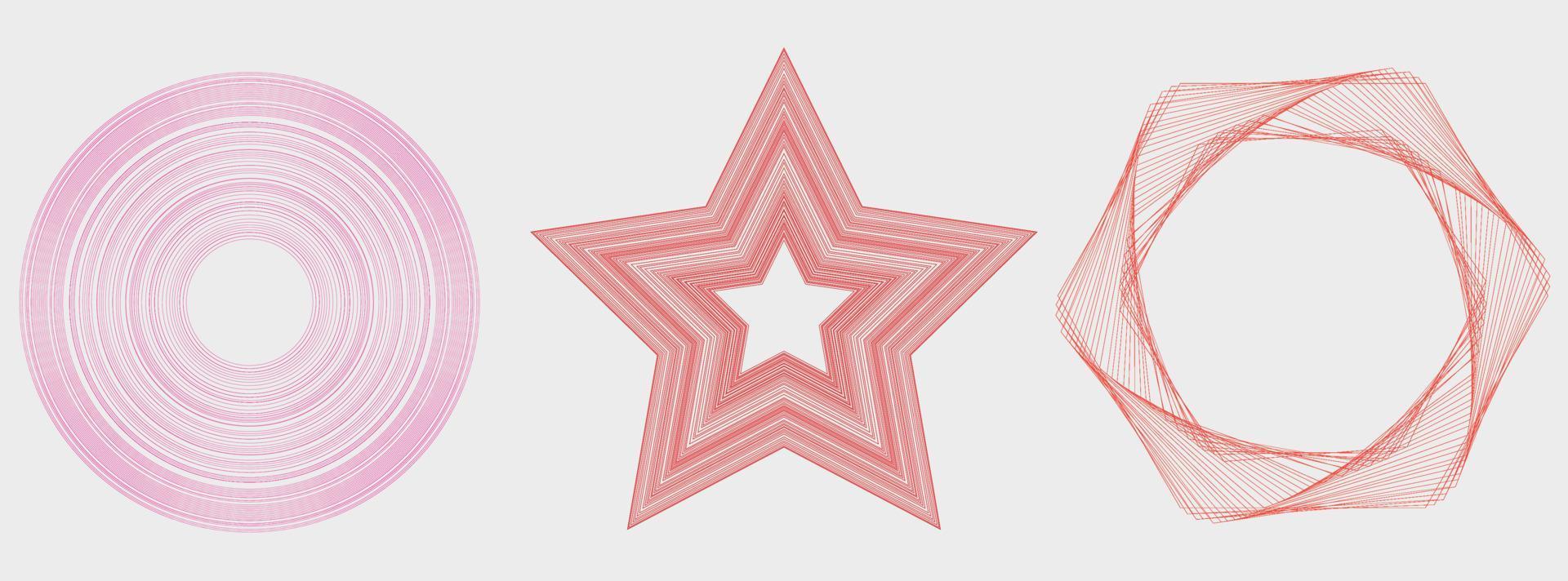 Geometric Shape Set vector