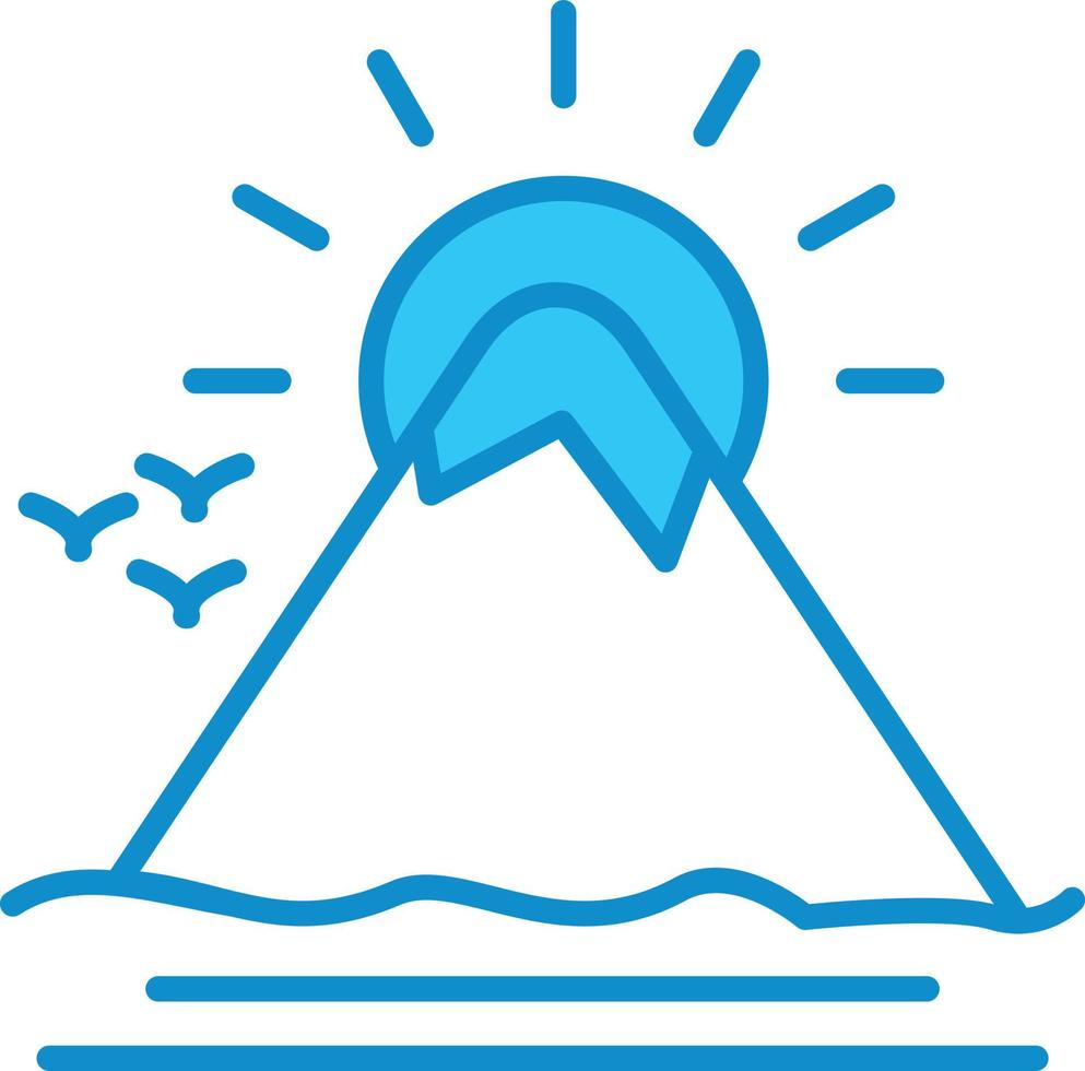 Fuji Line Filled Blue vector