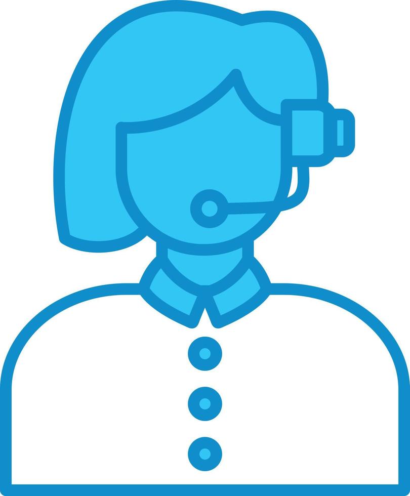 Customer Service Line Filled Blue 9483019 Vector Art at Vecteezy