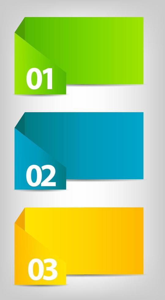 Colorful Labels Infographic Set vector