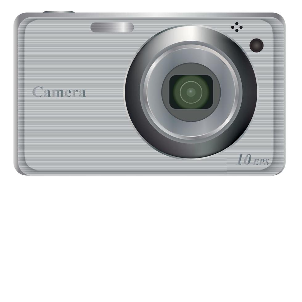 Gray digital camera vector