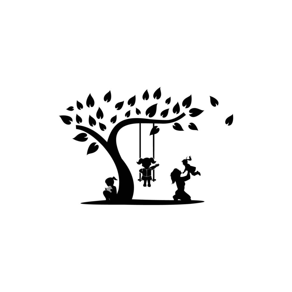 Kids playground. Logo isolated white background vector