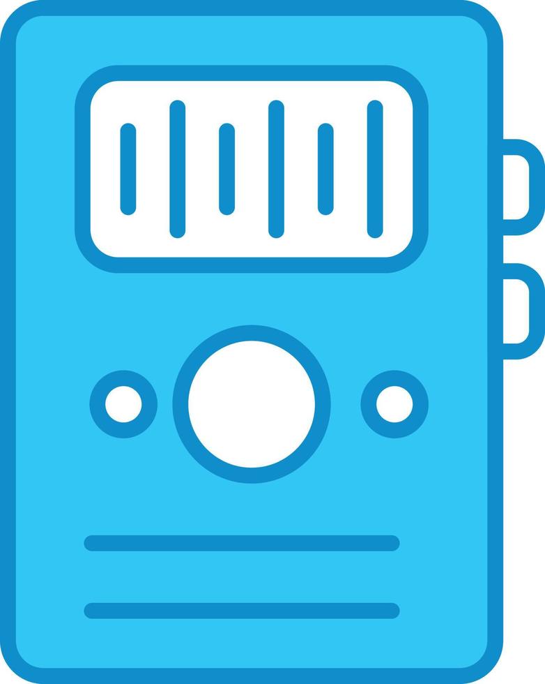 Dictaphone Line Filled Blue vector