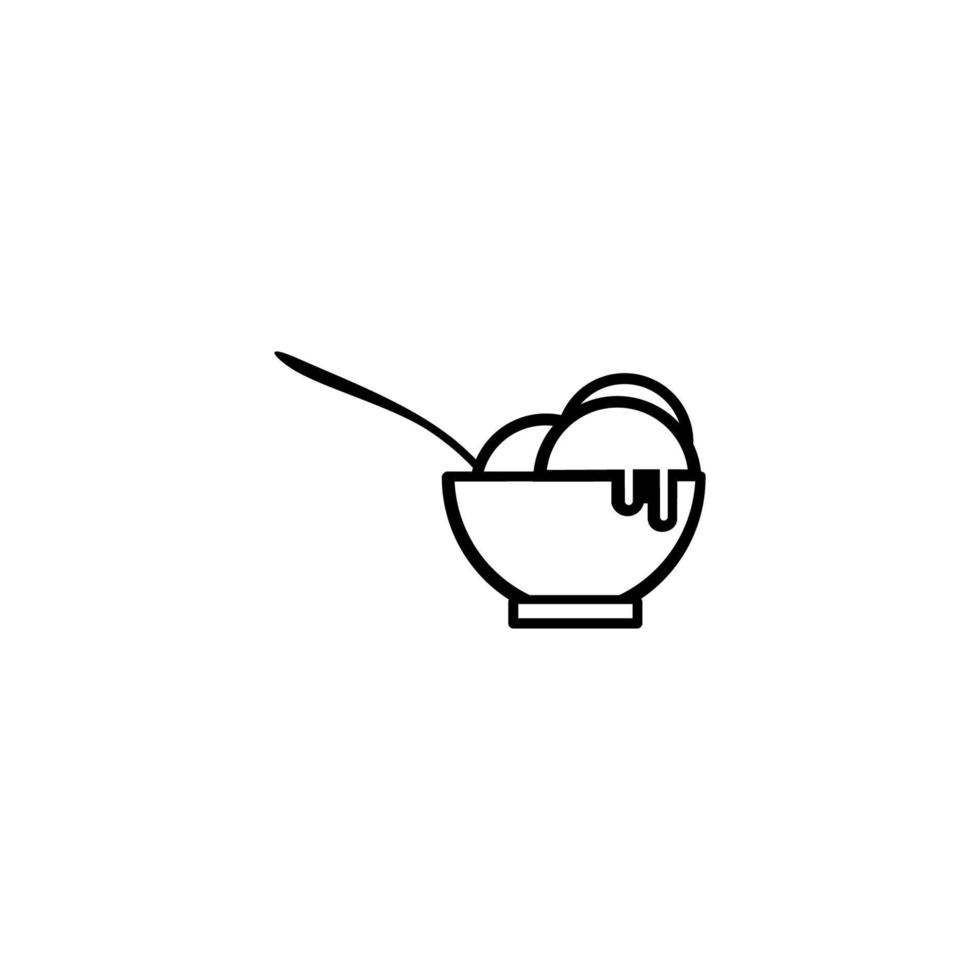 ice cream in a cup. Modern sweet vanilla desert sign. Trendy vector chocolate cram symbol for web site design, button to mobile app. Logo ice cream illustration.