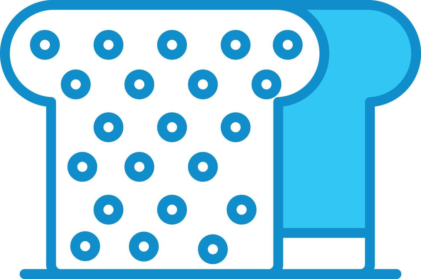 French Toast Line Filled Blue vector