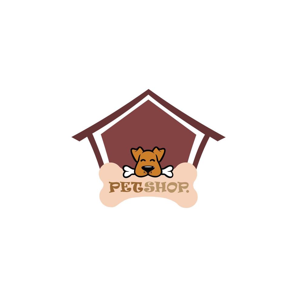 plantilla de logotipo de tienda de mascotas. elementos de diseño de etiquetas para tiendas de mascotas, tiendas de zoológicos, cuidado de mascotas y artículos para animales. vector