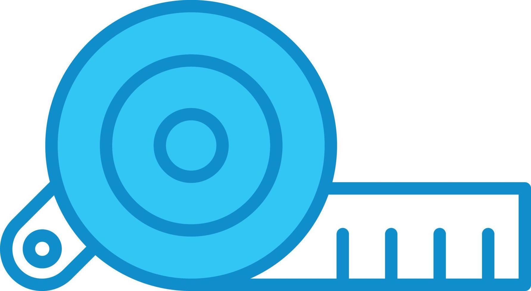 Measuring Tape Line Filled Blue vector