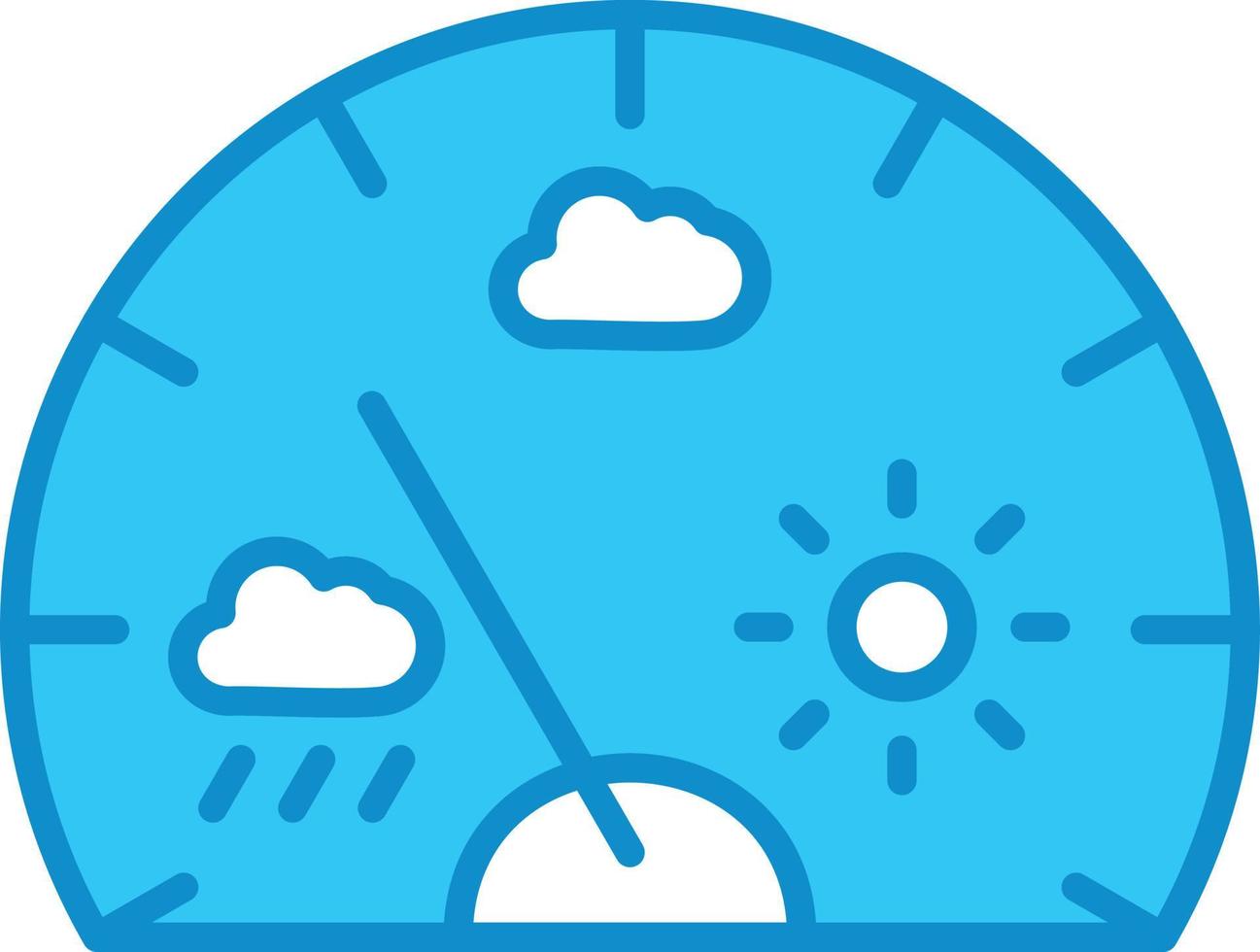 Barometer Line Filled Blue vector