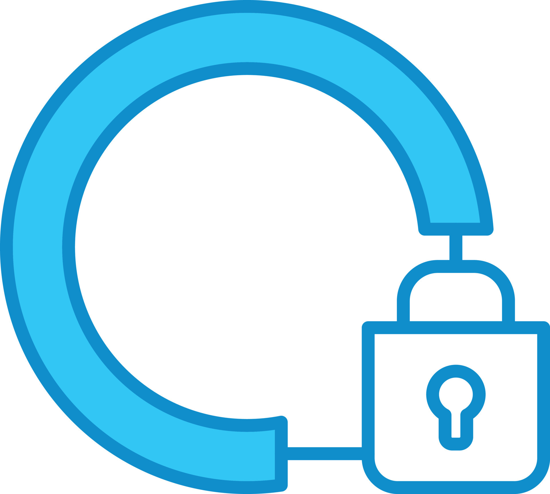 Lock Line Filled Blue 9483326 Vector Art at Vecteezy