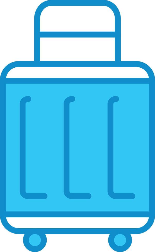 Suitcases Line Filled Blue vector