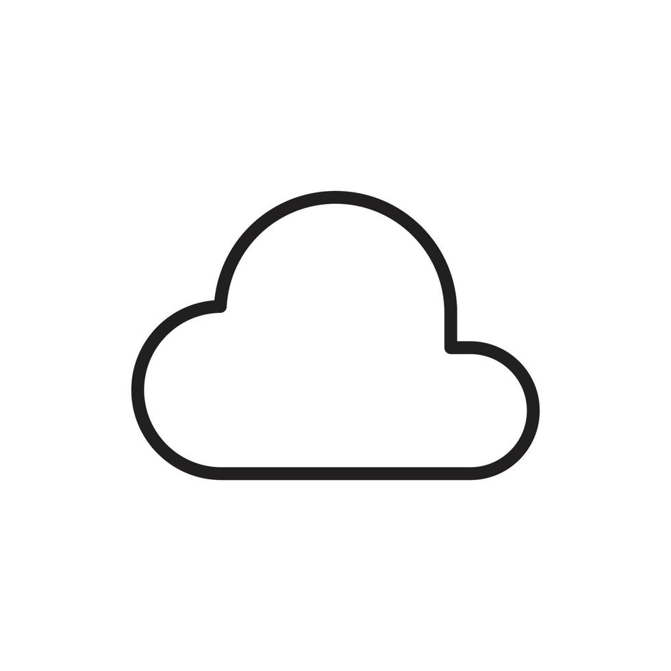 illustration of cloud line icon for uniface. very suitable for websites, applications, apps. vector