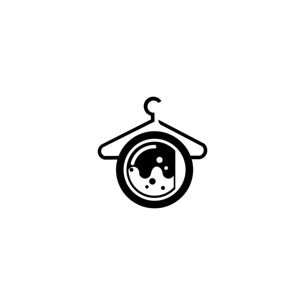 Laundry logo vector icon template. Emblem design on white background.