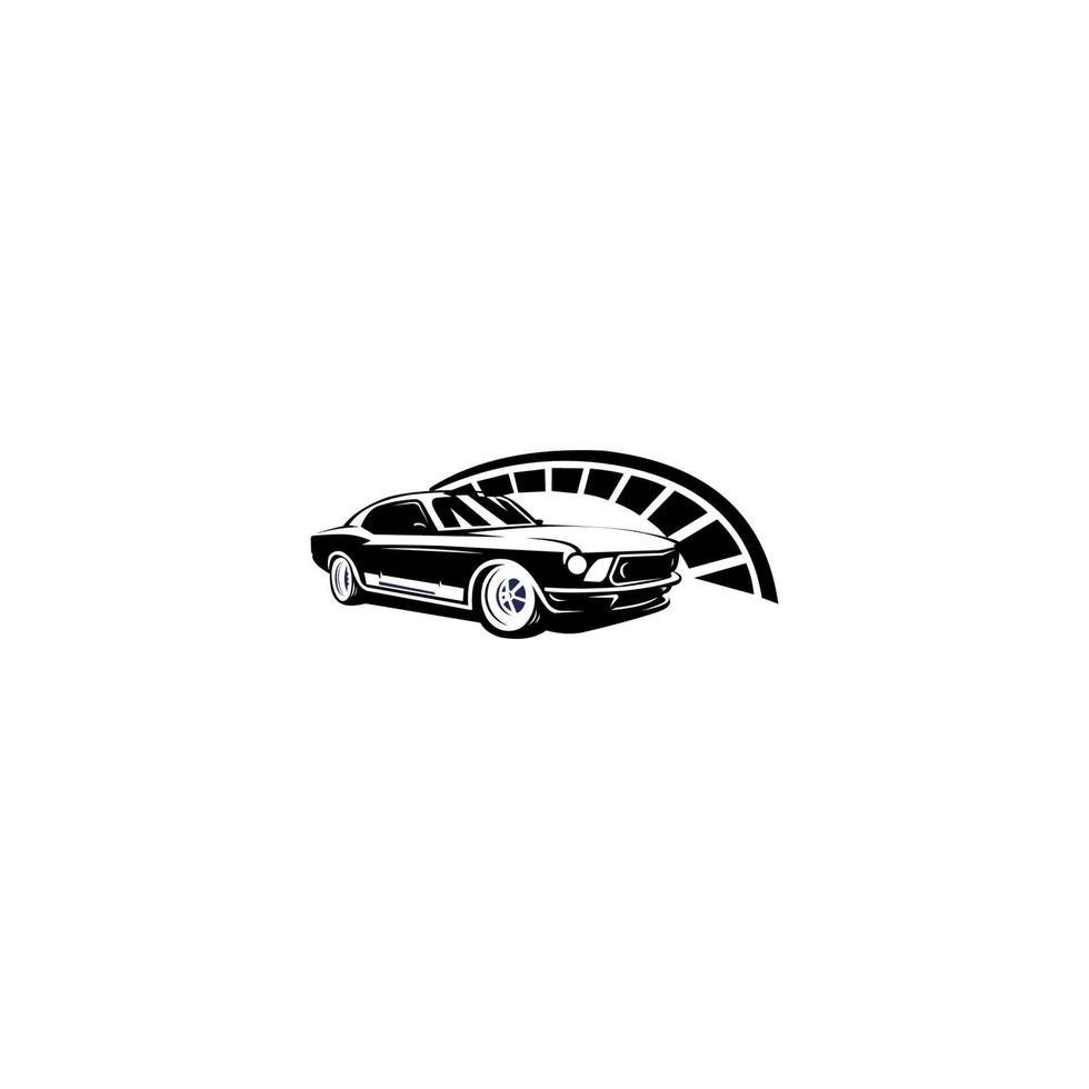 Car Icon. Speeding, racecar, Vector illustration on white background.