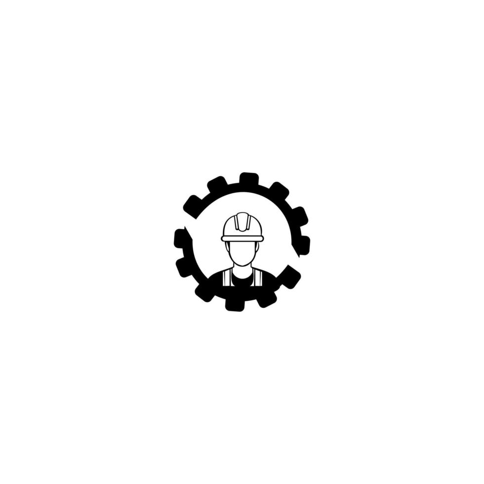 Engineer logo template design vector. vector illustration in flat design.