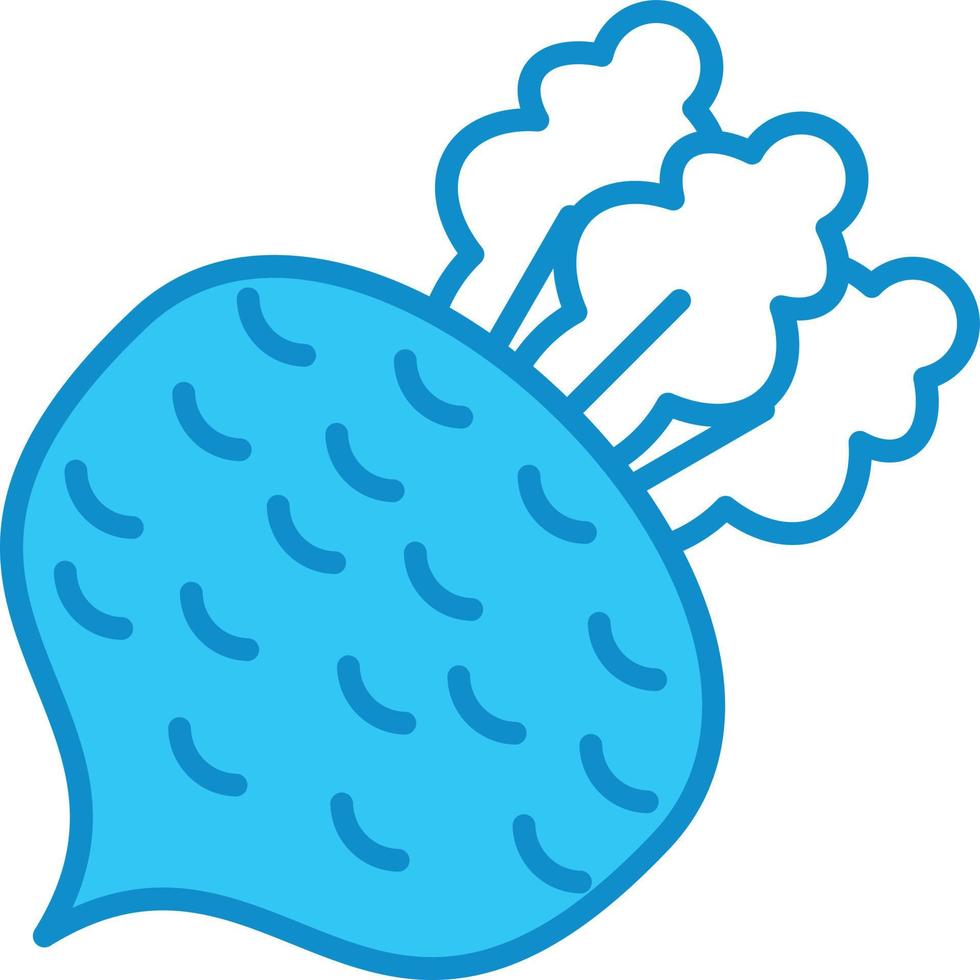 Turnip Line Filled Blue vector