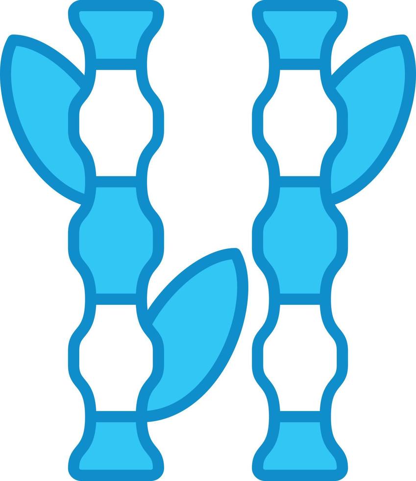 Bamboo Line Filled Blue vector