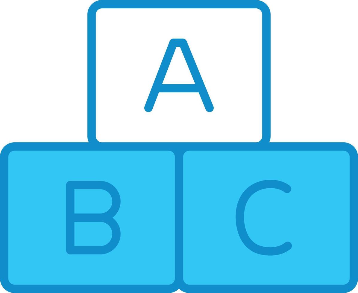 Blocks Line Filled Blue vector