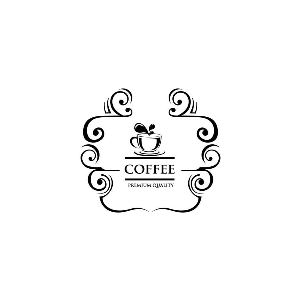 logotipo de la cafetería. etiquetas de cafetería vectorial. vector
