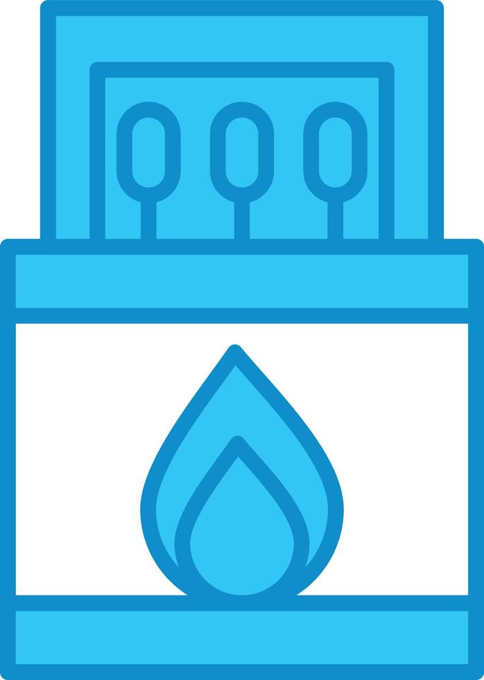 Matches Line Filled Blue vector