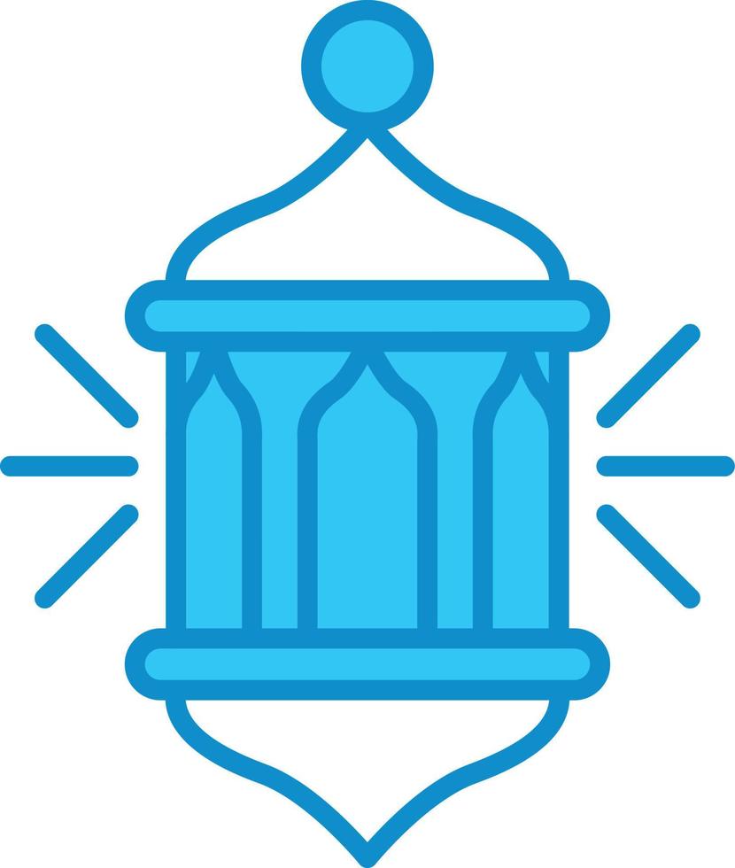 Lantern Line Filled Blue vector