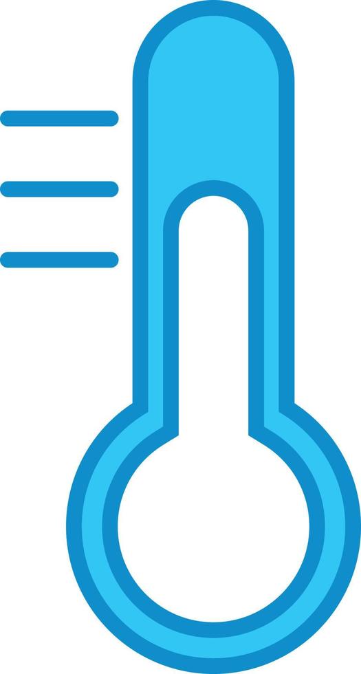 Thermometer Line Filled Blue vector