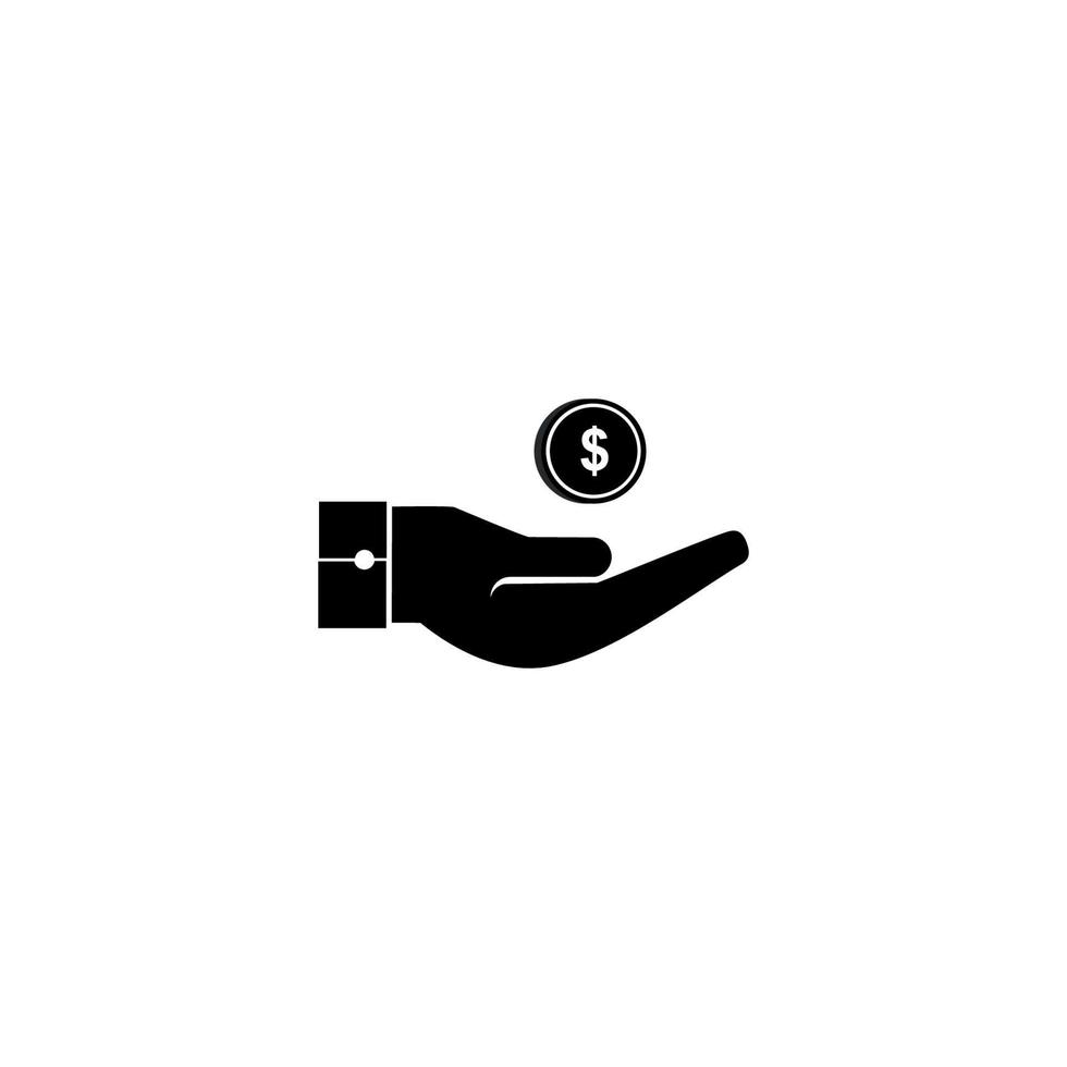 Money in hand. Modern, simple flat vector illustration for web site or mobile app