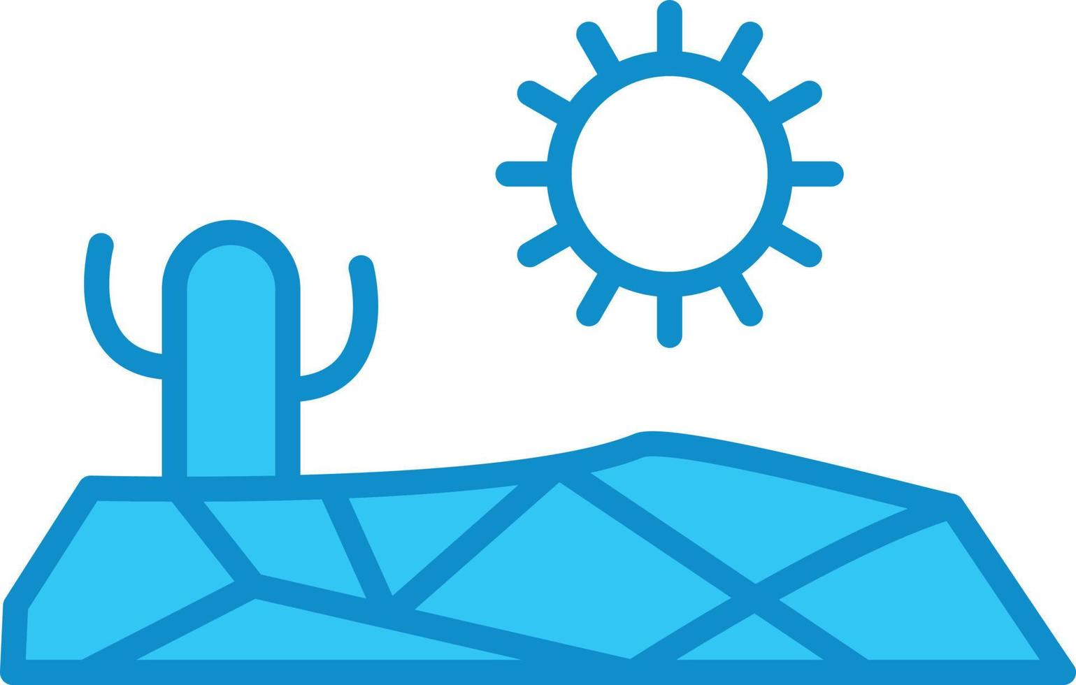 Drought Line Filled Blue vector
