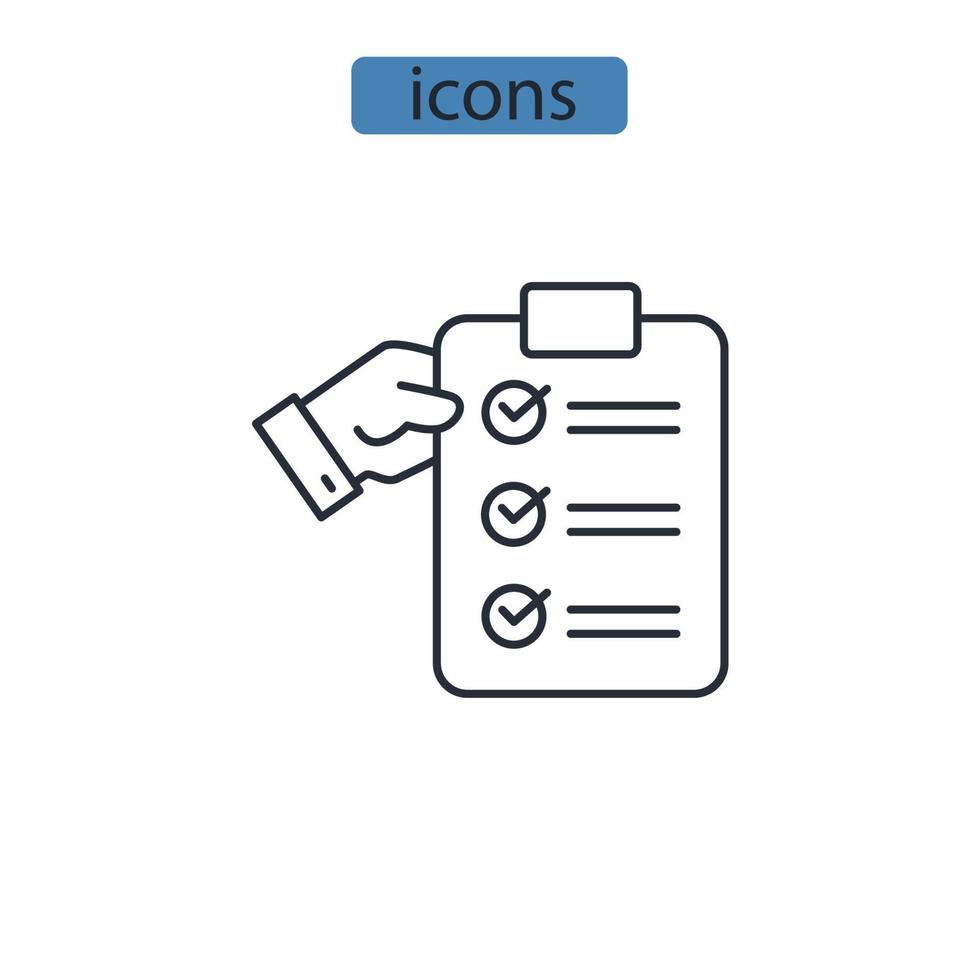 personal organizer icons  symbol vector elements for infographic web