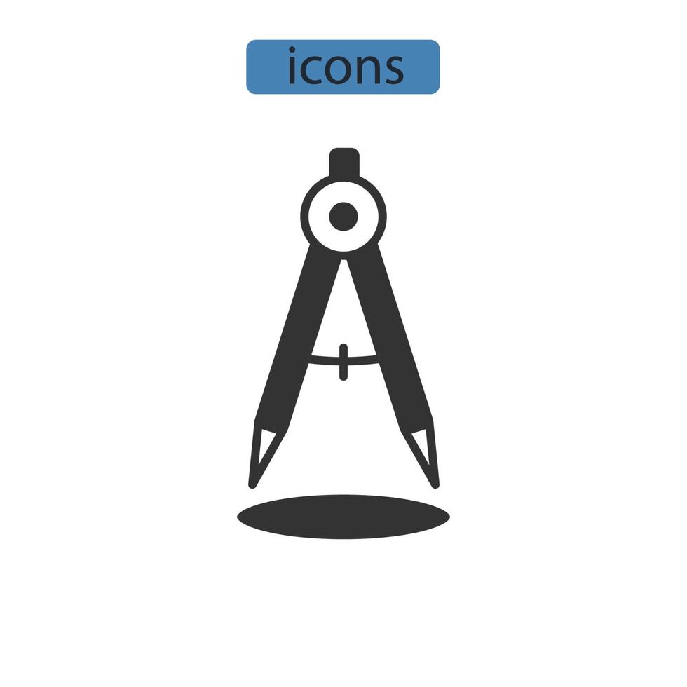 Compass icons  symbol vector elements for infographic web