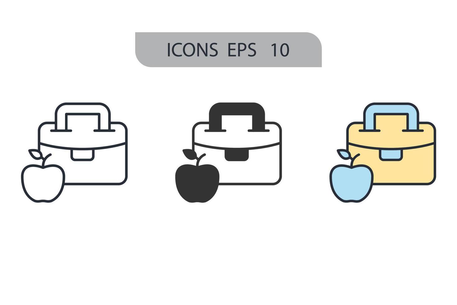 lunchbox icons  symbol vector elements for infographic web