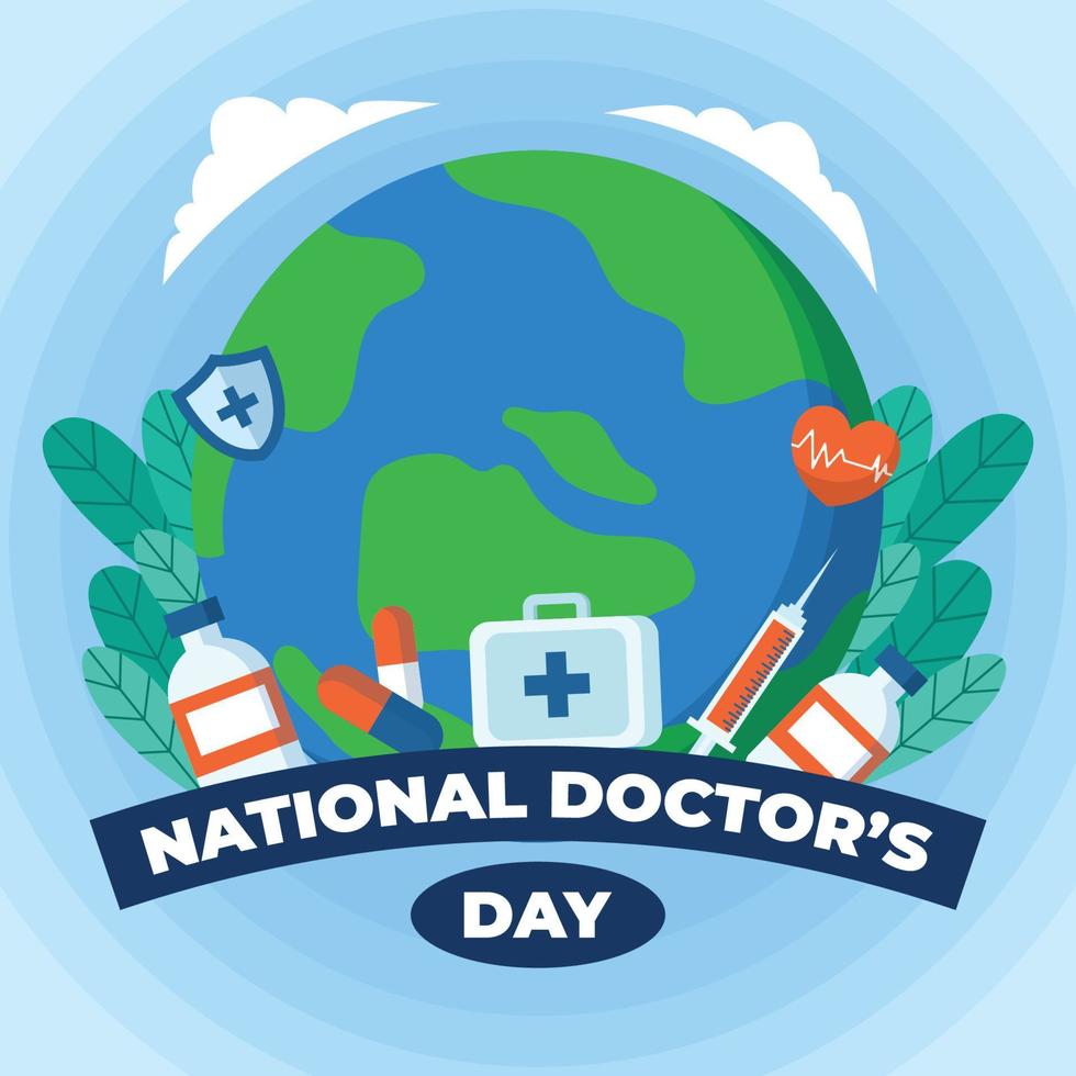 National Doctor Day Background vector
